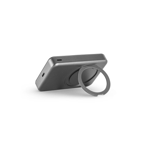 WARSHEL 10. Magnetyczny power bank 10 000 mAh z superszybką ładowarką bezprzewodową 15 W z recyklingowanego ABS (100% rABS) z podstawką