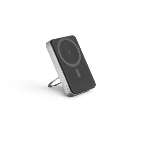 WARSHEL 10. Magnetyczny power bank 10 000 mAh z superszybką ładowarką bezprzewodową 15 W z recyklingowanego ABS (100% rABS) z podstawką