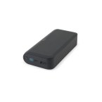BECKER 20. Power bank 20 000 mAh z recyklingowanego ABS (100% rABS) z superszybką ładowarką bezprzewodową 15 W