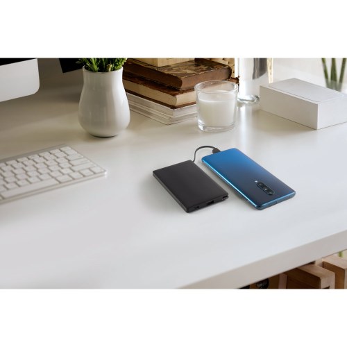 WIGNER. Power bank 4.000 mAh wykonany w ABS pochodzącego z recyklingu (100% rABS)