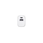 WEGENER. Zasilacz z portem USB-A 18W i USB-C 20W wykonany w ABS pochodzącego z recyklingu (100% rABS)