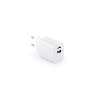 WEGENER. Zasilacz z portem USB-A 18W i USB-C 20W wykonany w ABS pochodzącego z recyklingu (100% rABS)