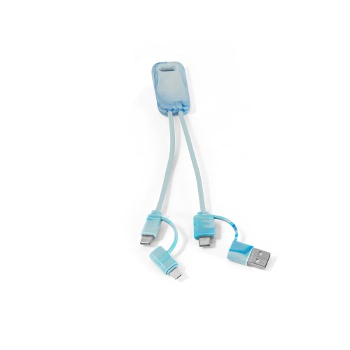 BERNERS. Superszybki kabel USB 6 w 1 wykonany w przetworzonego PET (100% rPET)