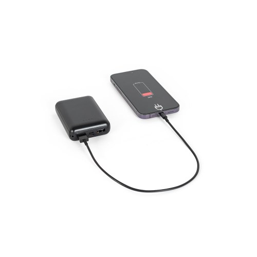 LEAKEY 10. Power bank 10'000 mAh wykonany w ABS pochodzącego z recyklingu (100% rABS)