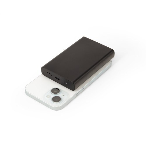 WRIGHT 10. Magnetyczny powerbank z superszybkim ładowaniem z recyklingowanego aluminium i recyklingowanego ABS o pojemności 10 000 mAh