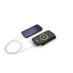 WRIGHT 10. Magnetyczny powerbank z superszybkim ładowaniem z recyklingowanego aluminium i recyklingowanego ABS o pojemności 10 000 mAh