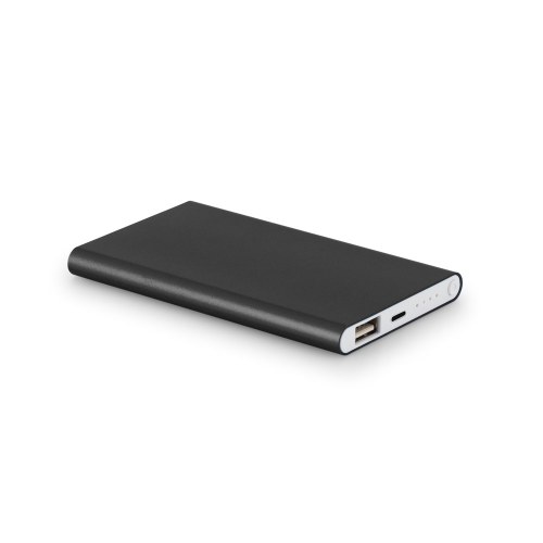 MARCET. Power bank slim 4'000 mAh z ABS z recyklingu (70% rABS) i aluminium z recyklingu (30% rAL)