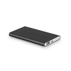 MARCET. Power bank slim 4'000 mAh z ABS z recyklingu (70% rABS) i aluminium z recyklingu (30% rAL)