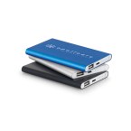MARCET. Power bank slim 4'000 mAh z ABS z recyklingu (70% rABS) i aluminium z recyklingu (30% rAL)