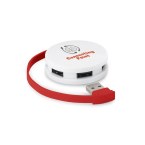 GARDNER. HUB z kablem i 4 portami USB-A z ABS