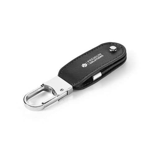 BRAGG 8GB. Pamięć USB o pojemności 8 GB z PU i karabińczykiem