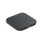 CAROLINE. Ładowarka bezprzewodowa Superfast 15W z 2 portami USB-A w ABS pochodzącego z recyklingu (60% rABS)