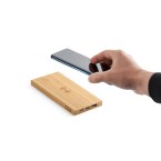 FITCH. Power bank 5.000 mAh z bezprzewodową ładowarką 5W z bambusową
