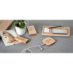 FITCH. Power bank 5.000 mAh z bezprzewodową ładowarką 5W z bambusową