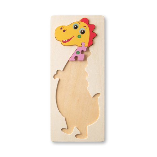 DIPLODOCO. Puzzle w kształcie dinozaura ze sklejki sosnowej