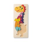 DIPLODOCO. Puzzle w kształcie dinozaura ze sklejki sosnowej