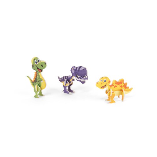 DINOSAURUS. Puzzle 3D z papieru w kształcie dinozaura