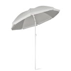 PARANA. Odchylany parasol plażowy 210T ze srebrną podszewką
