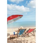 PARANA. Odchylany parasol plażowy 210T ze srebrną podszewką