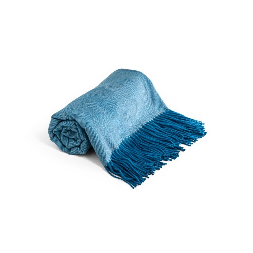SMOOTH. 100% akrylowy koc ze wstążką i kartą do personalizacji (270 g/m²)