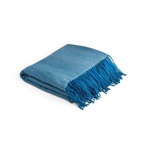 SMOOTH. 100% akrylowy koc ze wstążką i kartą do personalizacji (270 g/m²)