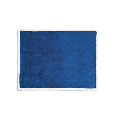 HEIDEN. Dwustronny polarowy koc (190 g/m²) z satynową wstążką i etykietą do personalizacji
