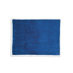 HEIDEN. Dwustronny polarowy koc (190 g/m²) z satynową wstążką i etykietą do personalizacji