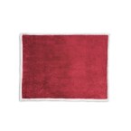 HEIDEN. Dwustronny polarowy koc (190 g/m²) z satynową wstążką i etykietą do personalizacji