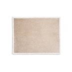 HEIDEN. Dwustronny polarowy koc (190 g/m²) z satynową wstążką i etykietą do personalizacji
