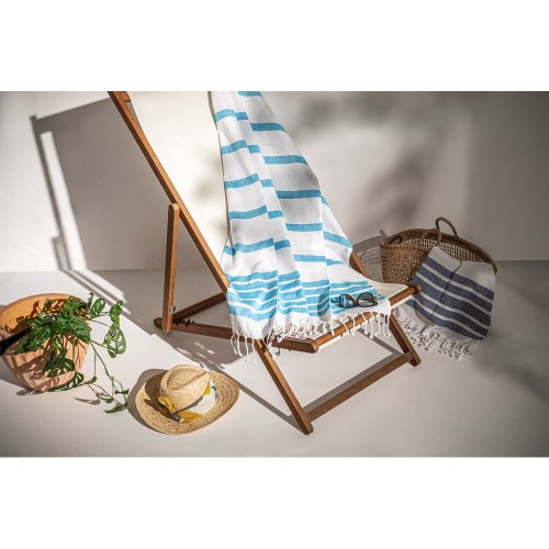 SARDENHA. Ręcznik plażowy z bawełny (70% z recyklingu) i poliestru (30% z recyklingu) (180 g/m²)