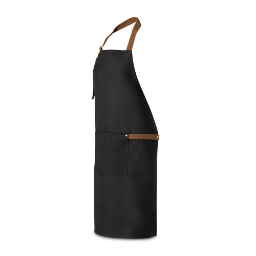 VESPER. Fartuch z płótna bawełnianego 100% (300 g/m²) z metalowymi detalami