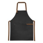 VESPER. Fartuch z płótna bawełnianego 100% (300 g/m²) z metalowymi detalami