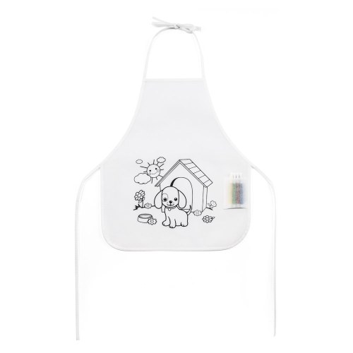 NILO. Fartuch z non-woven dla dzieci do pokolorowania (80 g/m²)