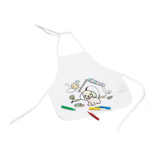 NILO. Fartuch z non-woven dla dzieci do pokolorowania (80 g/m²)