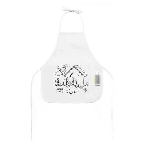 NILO. Fartuch z non-woven dla dzieci do pokolorowania (80 g/m²)