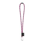 SET Lanyard TUBE Long (Ø 7 mm) z karabińczykiem w kształcie litery D o długości 55 mm i zapięciem bezpieczeństwa o średnicy 7 mm