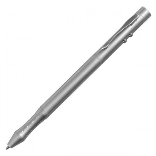 Długopis ze wskaźnikiem laserowym Combo – 4 w 1, srebrny