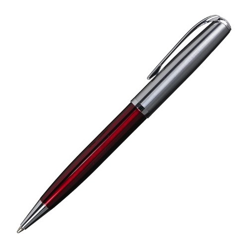 Długopis Bogota, bordowy/srebrny