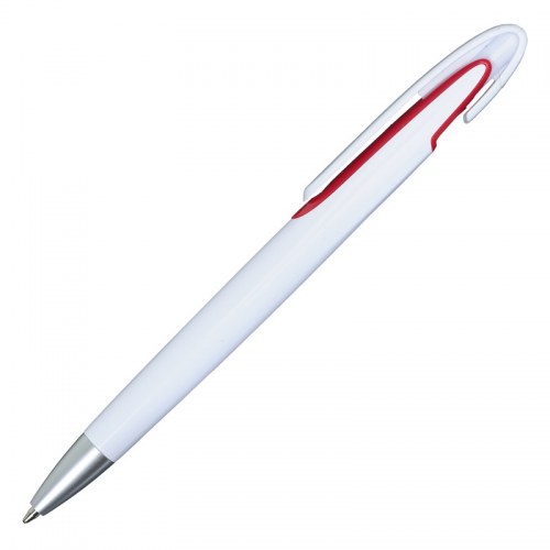 Długopis Advert, czerwony/biały