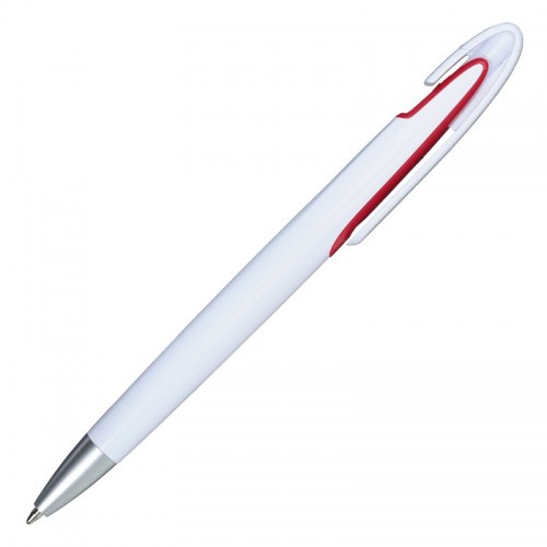 Długopis Advert, czerwony/biały