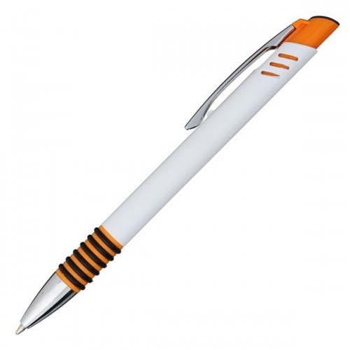 Długopis Joy, pomarańczowy/biały