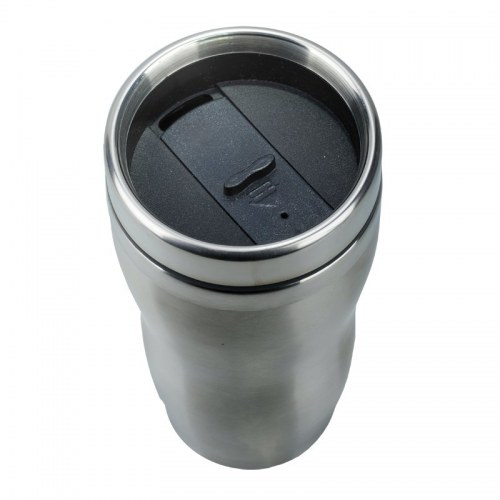 Kubek izotermiczny Sudbury 380 ml, srebrny/czarny