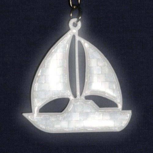 Brelok odblaskowy Sailing Boat, srebrny