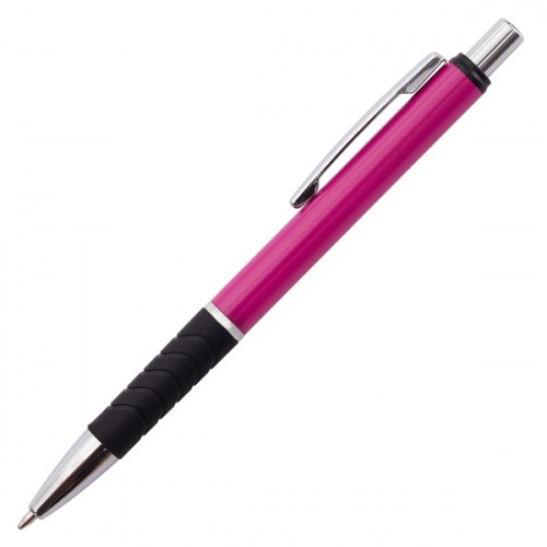 Długopis Andante Solid, różowy/czarny