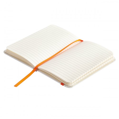 Notatnik Badalona 90x140/80k linia, pomarańczowy/biały