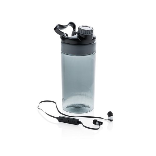 Butelka sportowa 500 ml, bezprzewodowe słuchawki