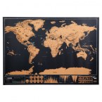 Mapa świata-zdrapka Rolling Stone, brązowy