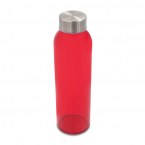 Kolorowa, szklana butelka Aqua Kuba 500 ml, czerwony