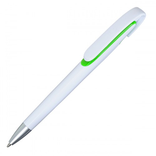 Długopis Advert, jasnozielony/biały