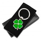 Brelok Clover Luck, zielony/srebrny